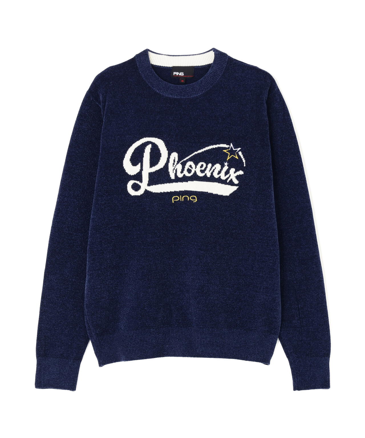 PING APPAREL】モールジャカードクルーネックニット ＜LADIES