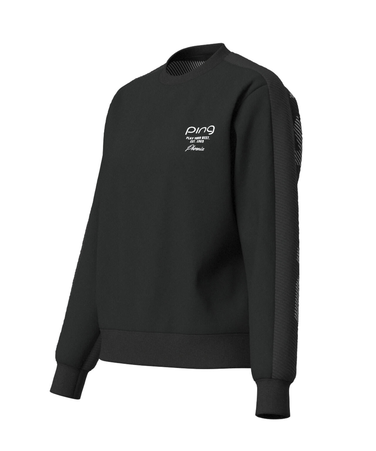 【PING APPAREL】ジャガードニット/カットソー リップルロゴクルーネックニット ＜GOLD＞ (LADIES)