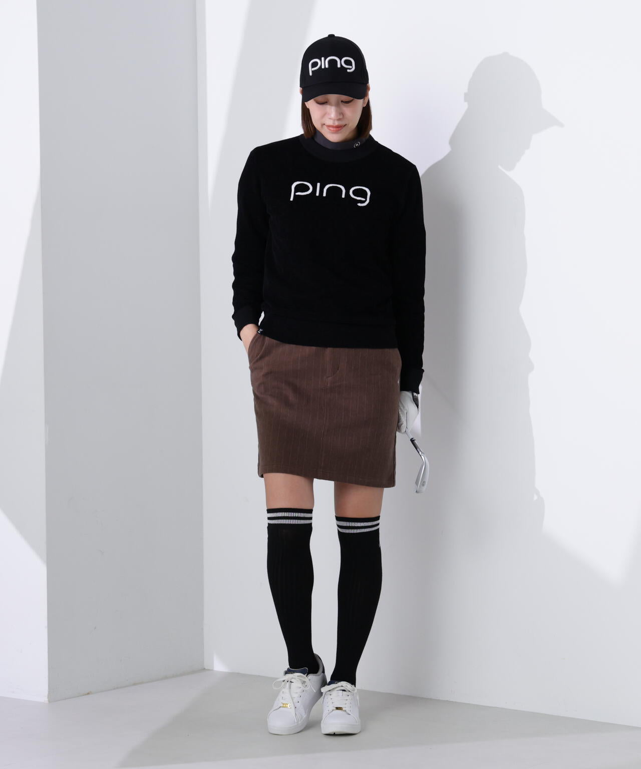 【PING APPAREL】pingジャカード モールニットクルーネックニットプルオーバー ＜GOLD＞ (LADIES)