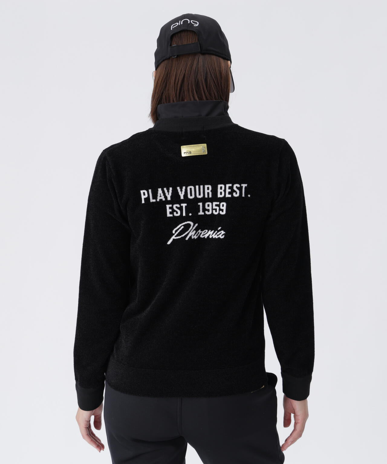 【PING APPAREL】pingジャカード モールニットクルーネックニットプルオーバー ＜GOLD＞ (LADIES)