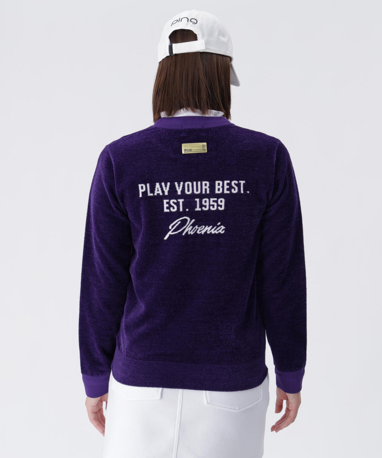 【PING APPAREL】pingジャカード モールニットクルーネックニットプルオーバー ＜GOLD＞ (LADIES)