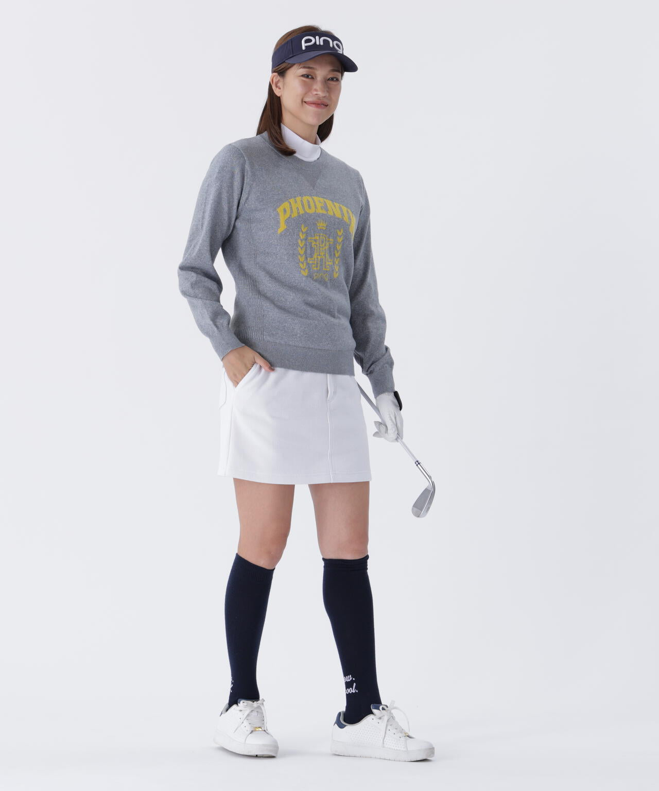 【PING APPAREL】デニムライクニット/カノコ レイヤードツインニット ＜LADIES LINE＞ (LADIES)