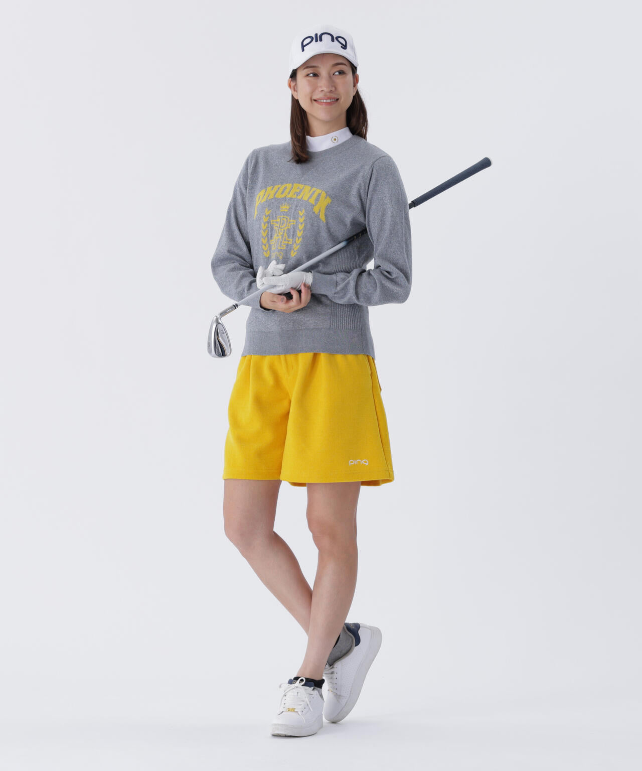 【PING APPAREL】デニムライクニット/カノコ レイヤードツインニット ＜LADIES LINE＞ (LADIES)