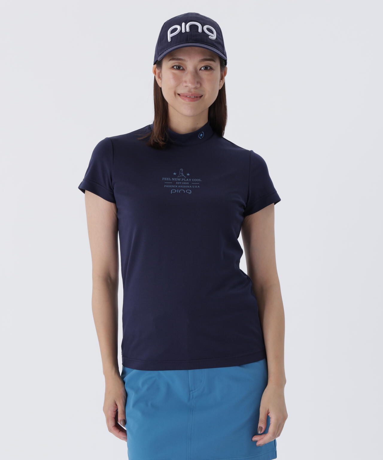 【PING APPAREL】デニムライクニット/カノコ レイヤードツインニット ＜LADIES LINE＞ (LADIES)