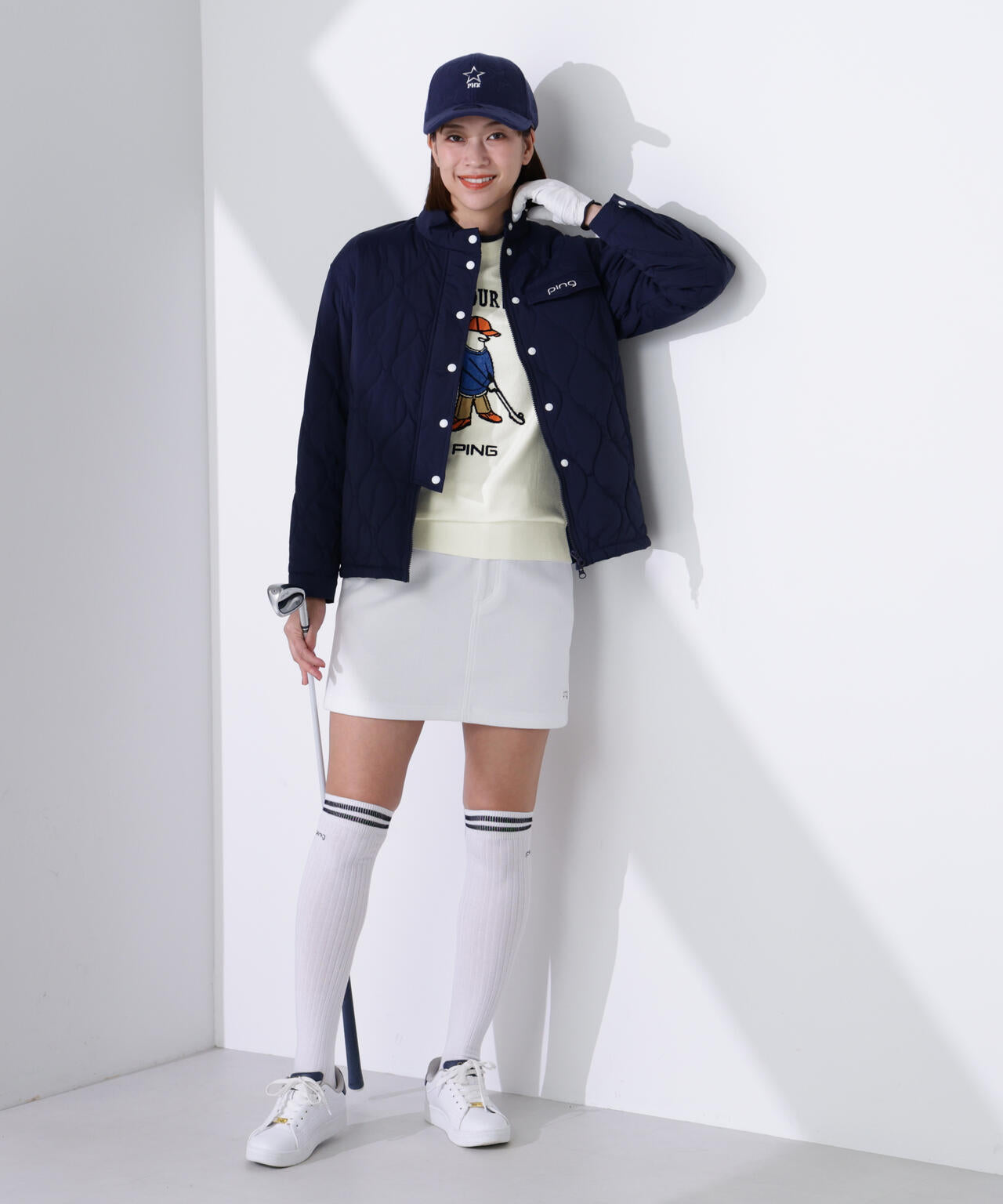 【PING APPAREL】Mr.PINGジャカードクルーネックニットプルオーバー ＜LADIES LINE＞ (LADIES)