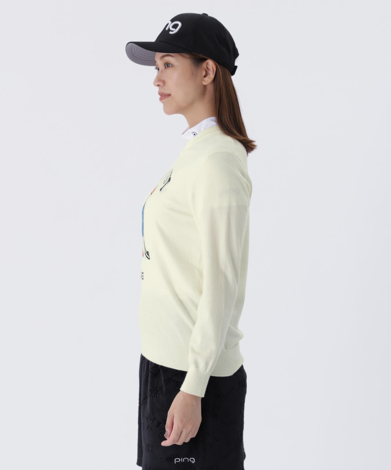 【PING APPAREL】Mr.PINGジャカードクルーネックニットプルオーバー ＜LADIES LINE＞ (LADIES)