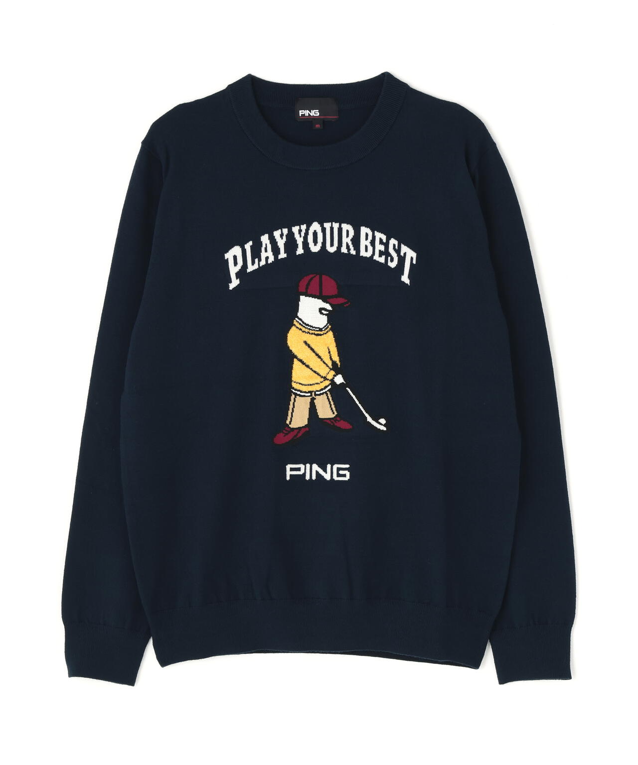 【PING APPAREL】Mr.PINGジャカードクルーネックニットプルオーバー ＜LADIES LINE＞ (LADIES)