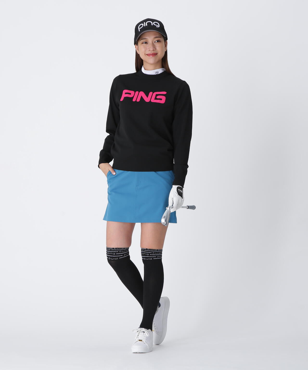 【PING APPAREL】10カラークルーネックニットプルオーバー ＜LADIES LINE＞ (LADIES)