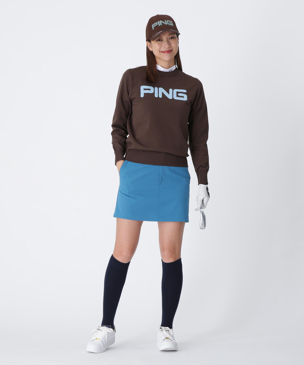 【PING APPAREL】10カラークルーネックニットプルオーバー ＜LADIES LINE＞ (LADIES)