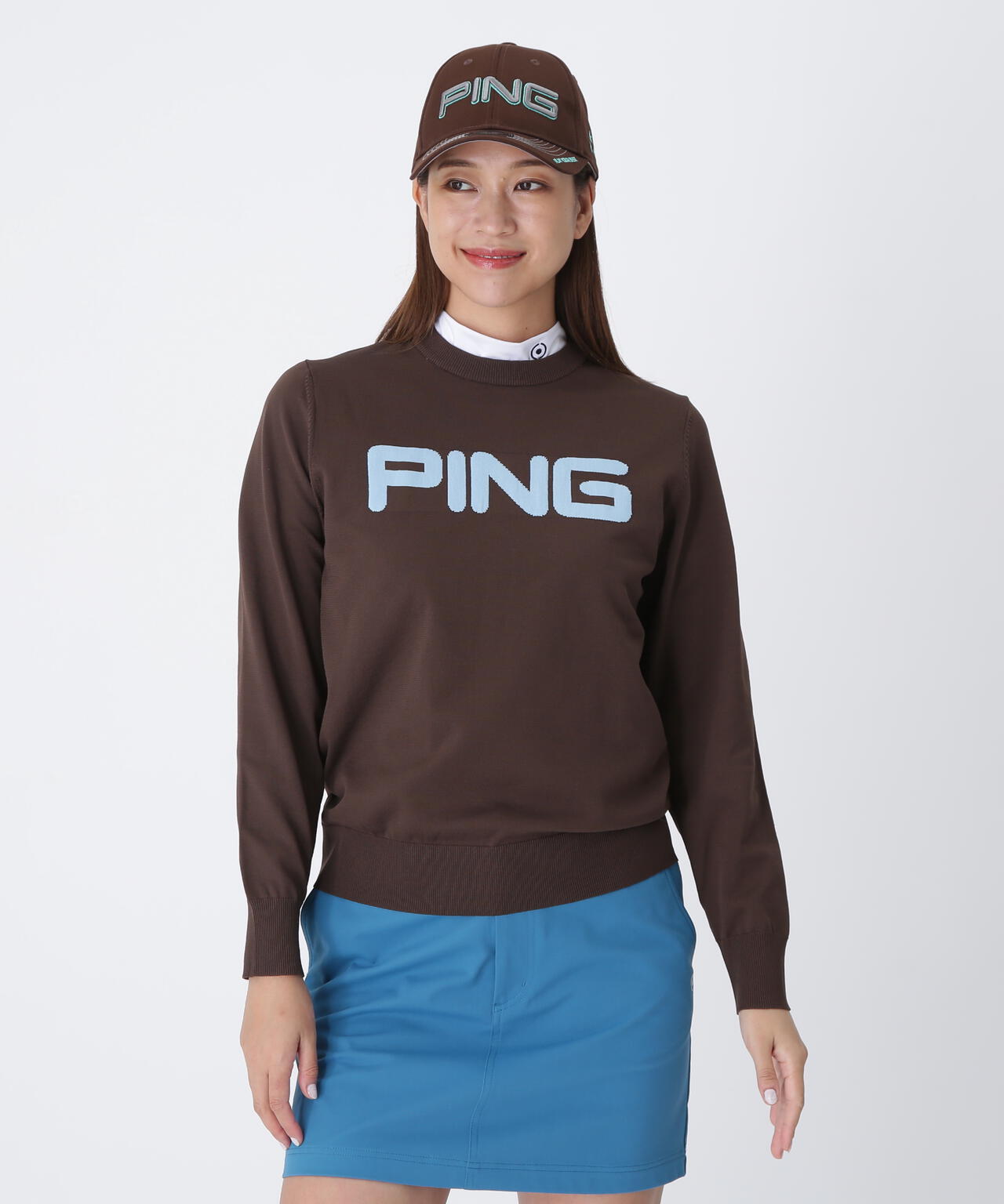 【PING APPAREL】10カラークルーネックニットプルオーバー ＜LADIES LINE＞ (LADIES)