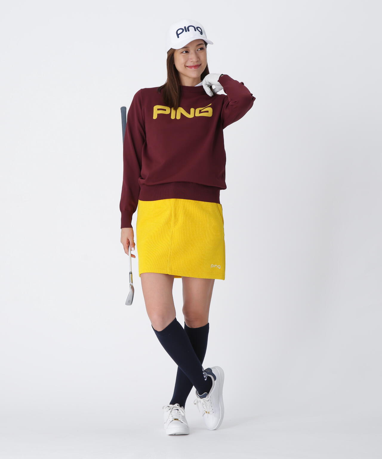 【PING APPAREL】10カラークルーネックニットプルオーバー ＜LADIES LINE＞ (LADIES)