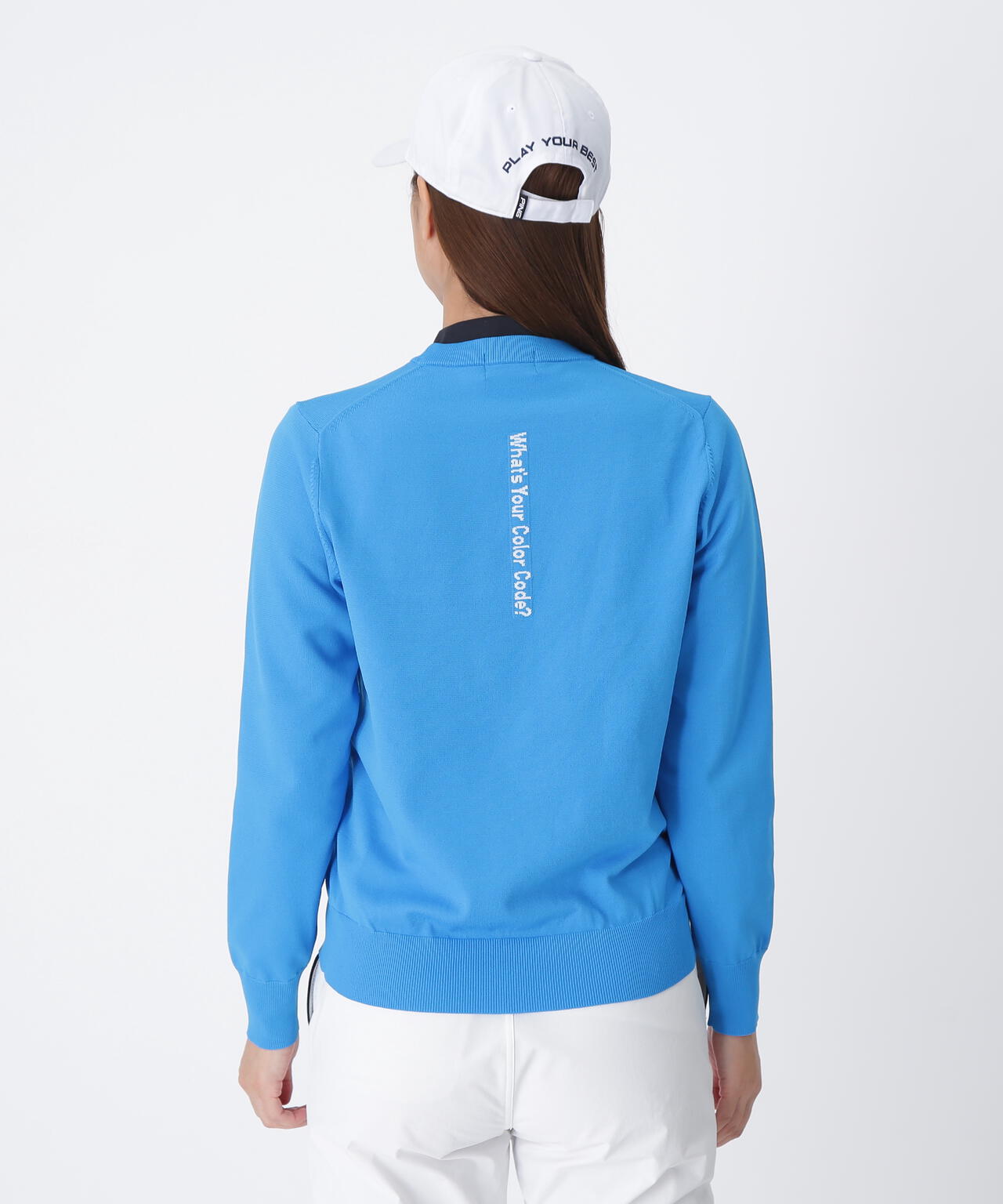 【PING APPAREL】10カラークルーネックニットプルオーバー ＜LADIES LINE＞ (LADIES)