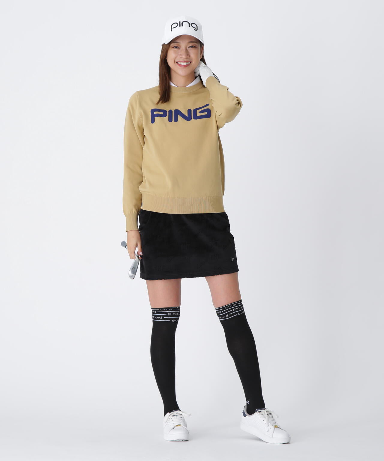 【PING APPAREL】10カラークルーネックニットプルオーバー ＜LADIES LINE＞ (LADIES)