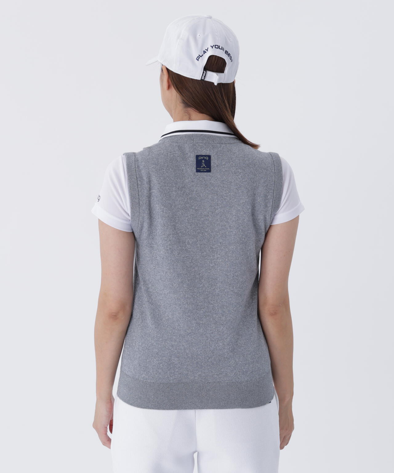 【PING APPAREL】デニムライクニット/カノコ レイヤードツインニット ＜LADIES LINE＞ (LADIES)