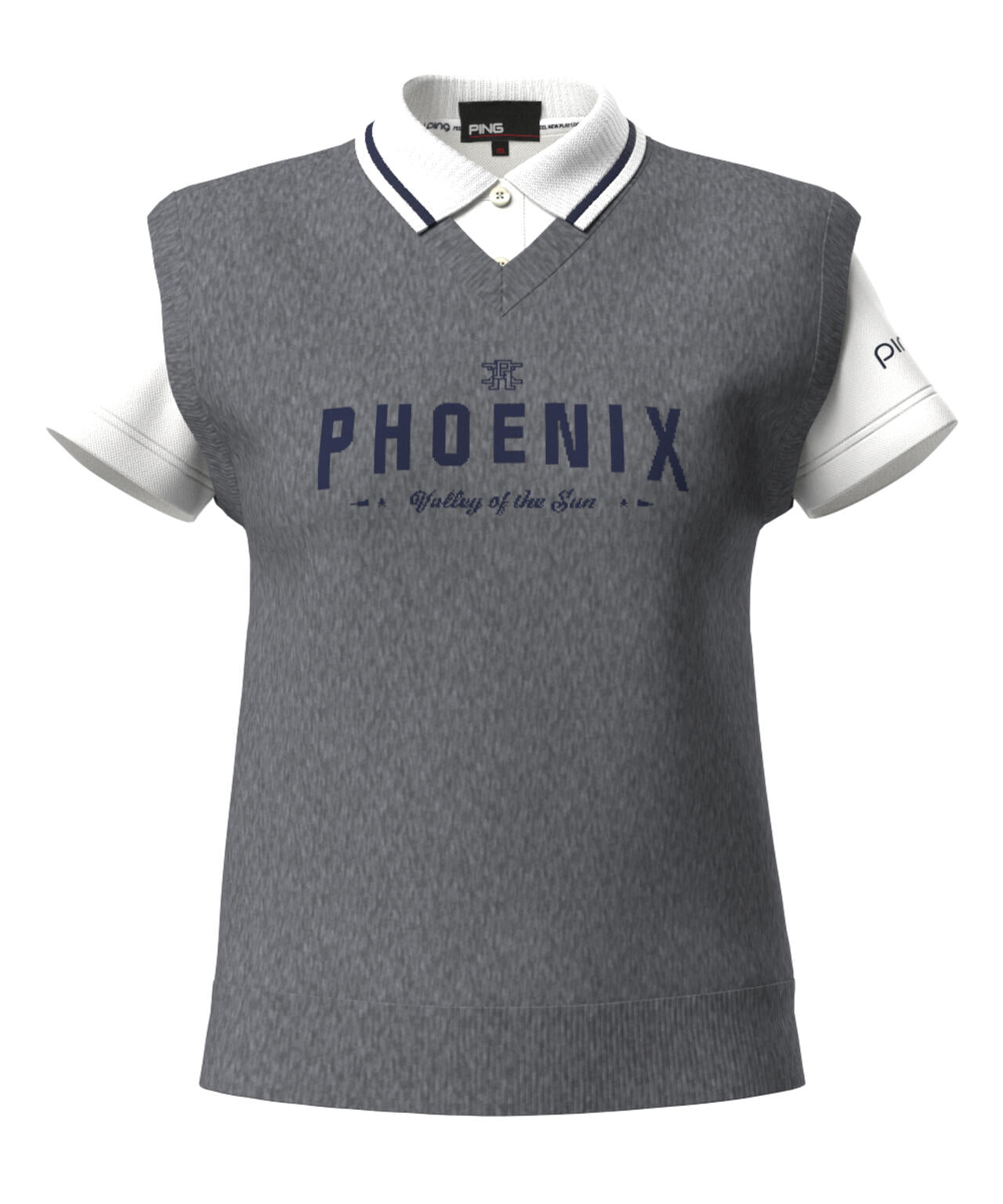 【PING APPAREL】デニムライクニット/カノコ レイヤードツインニット ＜LADIES LINE＞ (LADIES)