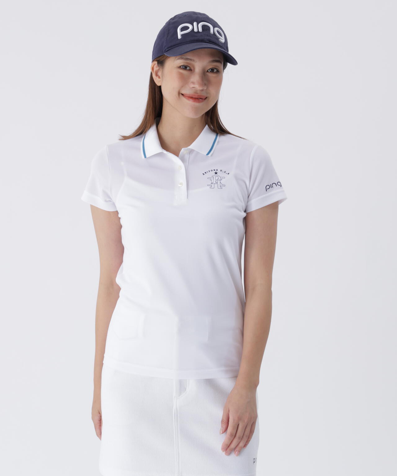 【PING APPAREL】デニムライクニット/カノコ レイヤードツインニット ＜LADIES LINE＞ (LADIES)