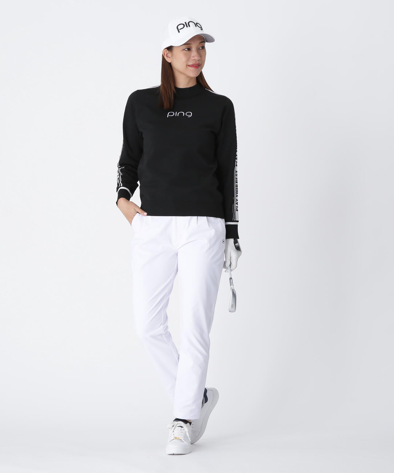 【PING APPAREL】ロゴジャカードハイネックニット ＜LADIES LINE＞ (LADIES)