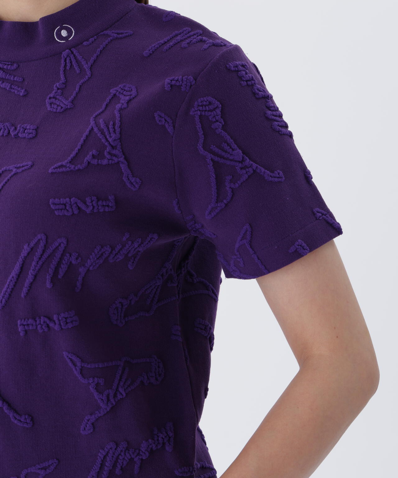 PING APPAREL】Mr.PINGジャカード半袖ハイネックニット ＜GOLD