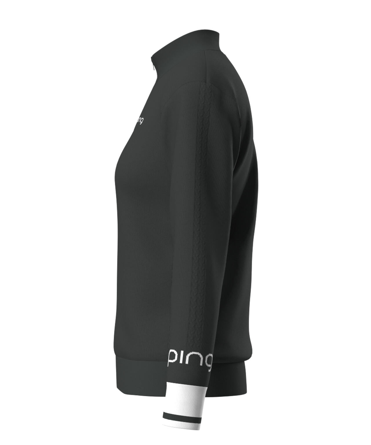 【PING APPAREL】ハーフジップ袖ロゴジャカードニット ＜LADIES LINE＞ (LADIES)