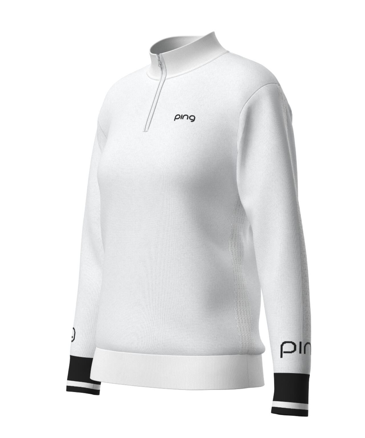 【PING APPAREL】ハーフジップ袖ロゴジャカードニット ＜LADIES LINE＞ (LADIES)