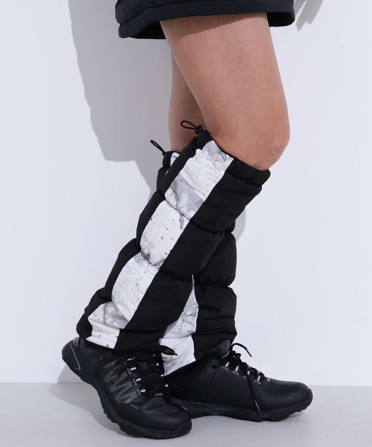 【PING】MOUNTAIN総柄プリント薄中綿レッグウォーマー ＜LADIES LINE＞ (LADIES)