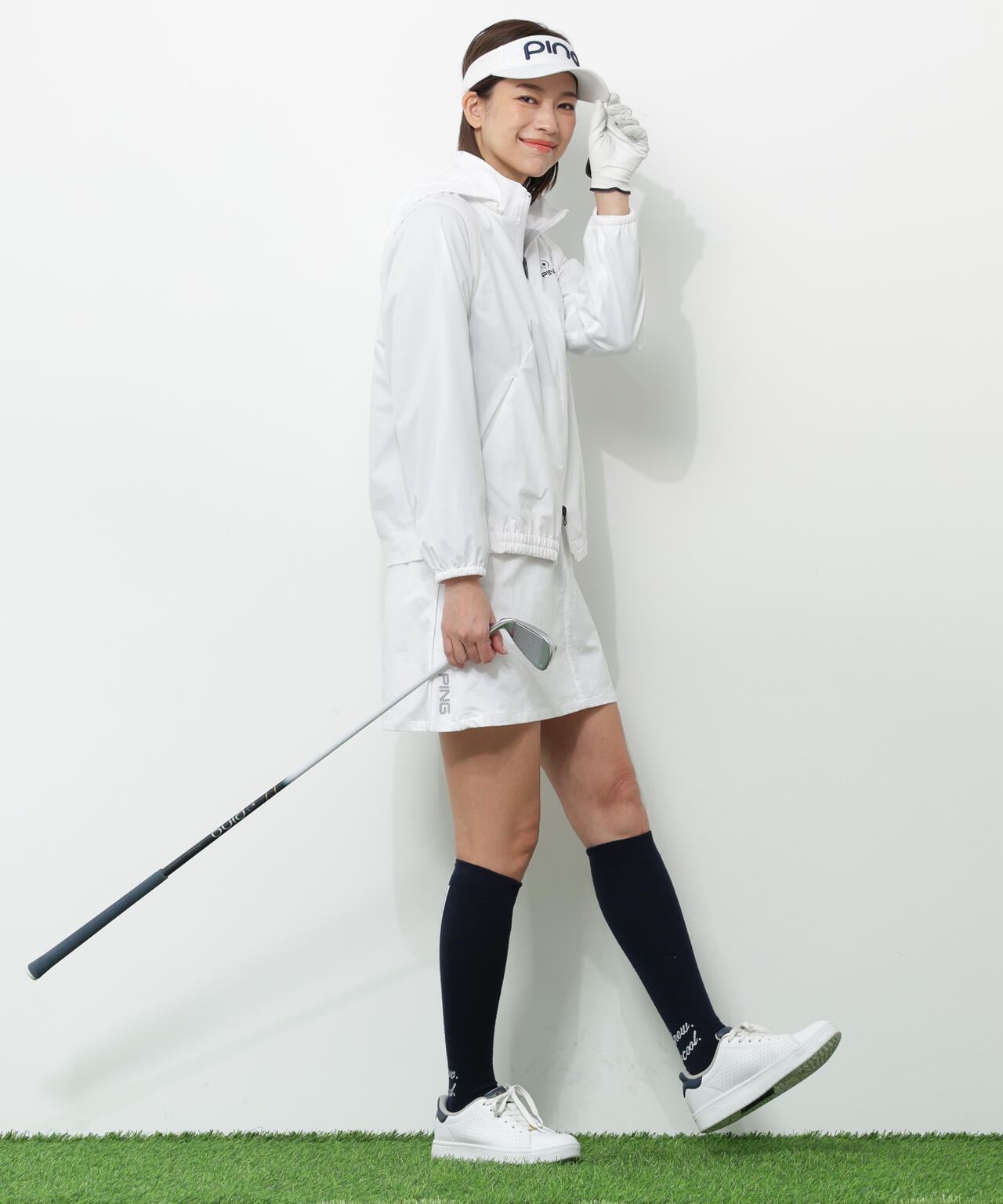 【PING APPAREL】3WAY撥水フルジップフーディーブルゾン ＜GOLD＞ (LADIES)