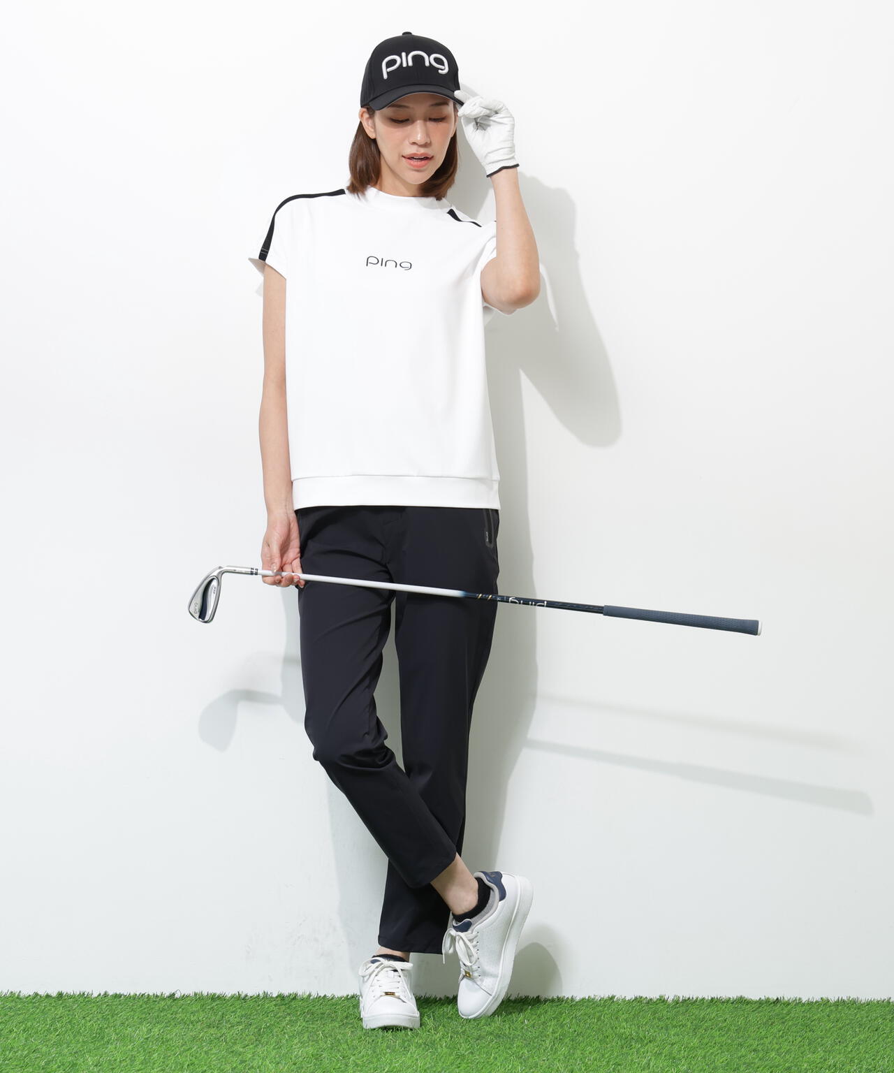 PING APPAREL】ストレッチ冷感テーパードパンツ ＜GOLD＞ (LADIES