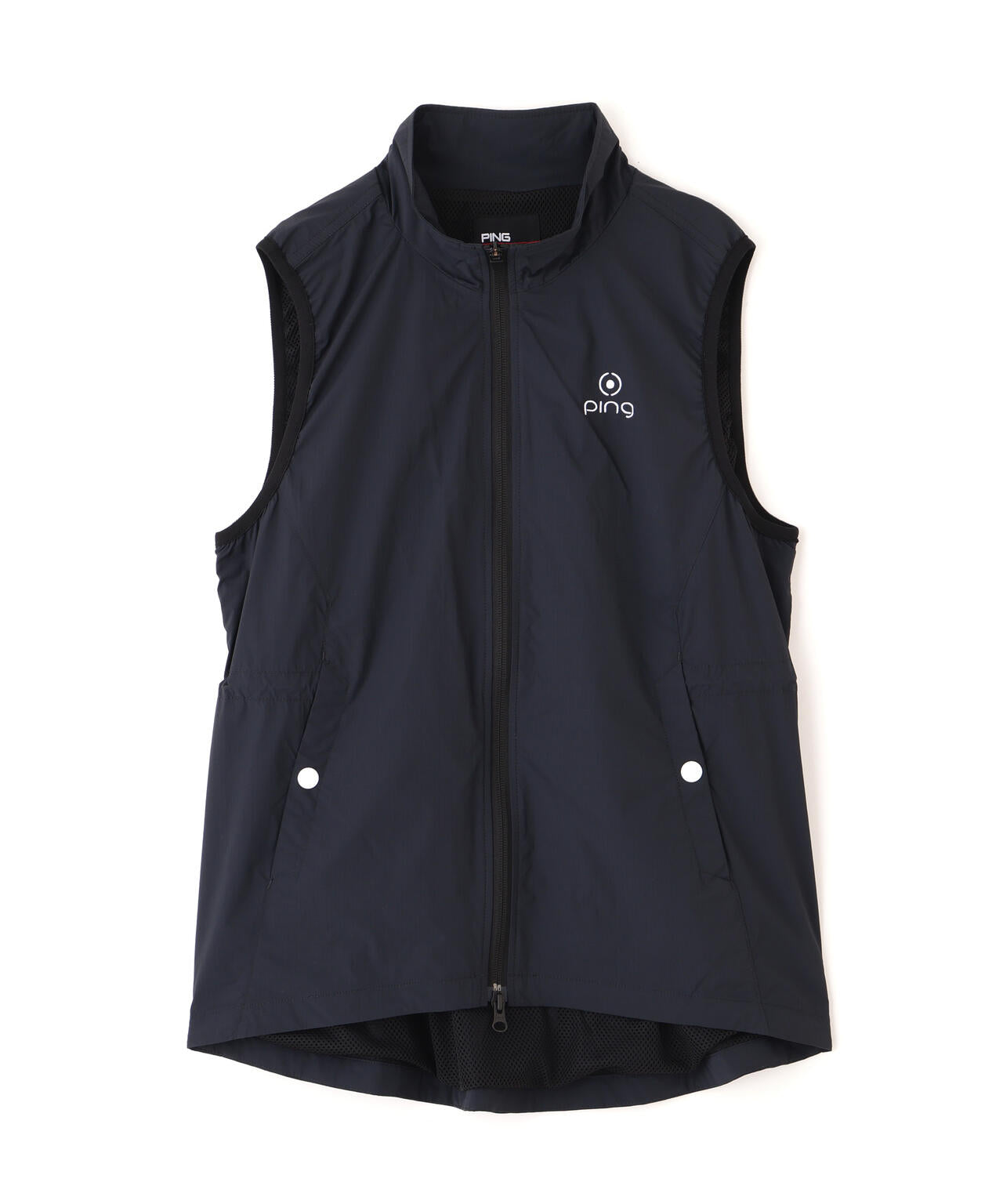 【PING APPAREL】ストレッチリップストップ高機能フルジップベスト ＜GOLD＞ (LADIES)