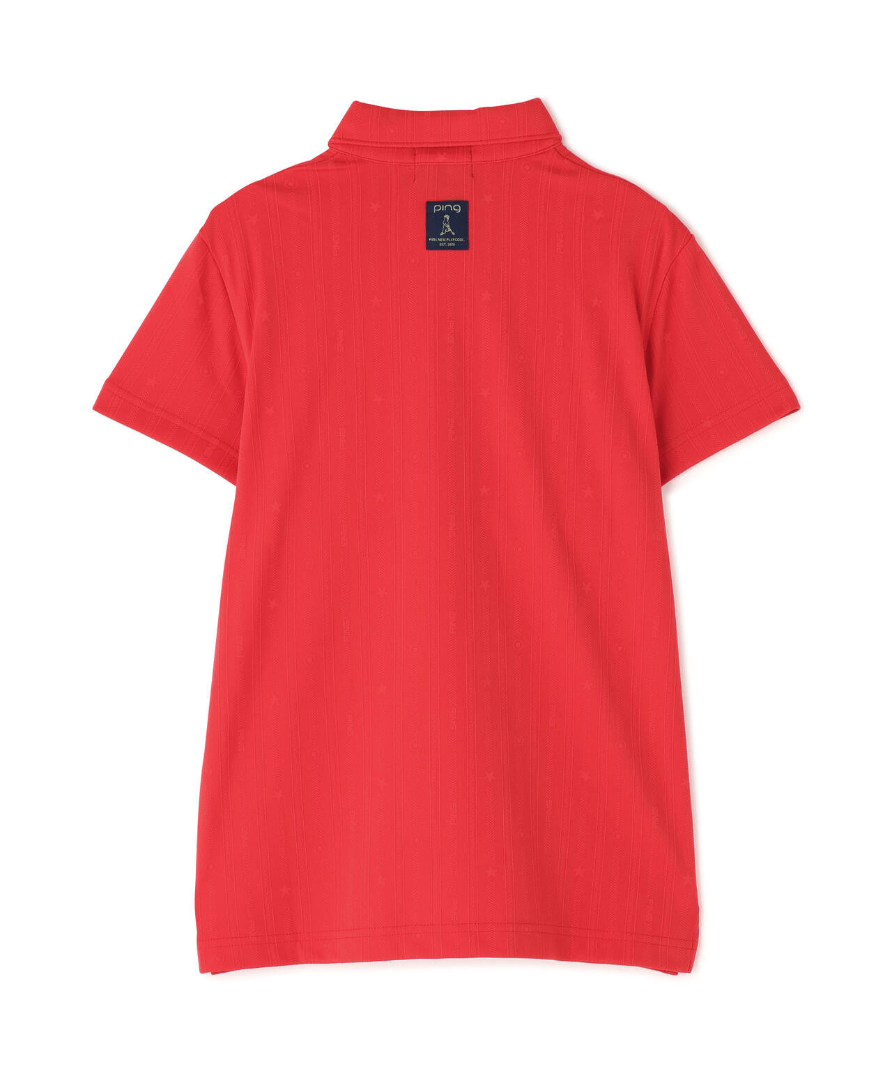 【PING APPAREL】凸凹ストライプジャガード半袖ボタンダウンシャツ ＜NATIVE＞ (LADIES)