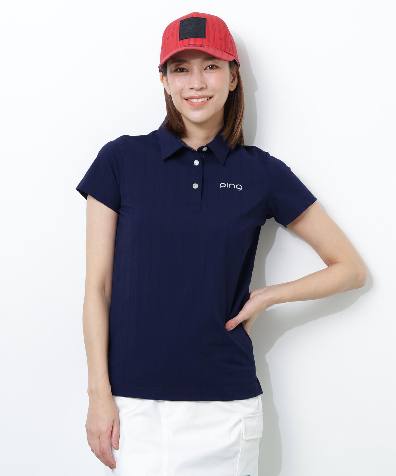 【PING APPAREL】EPIX変形ストレッチサッカー半袖ポロシャツ ＜NATIVE＞ (LADIES)