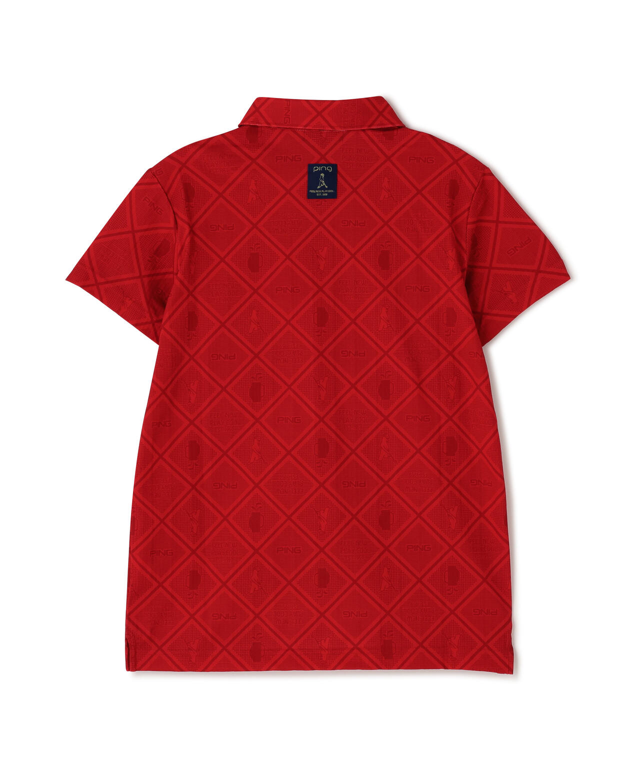 【PING APPAREL】バイアスチェックプリントEPIX変形ストレッチサッカー半袖ポロシャツ ＜NATIVE＞ (LADIES)