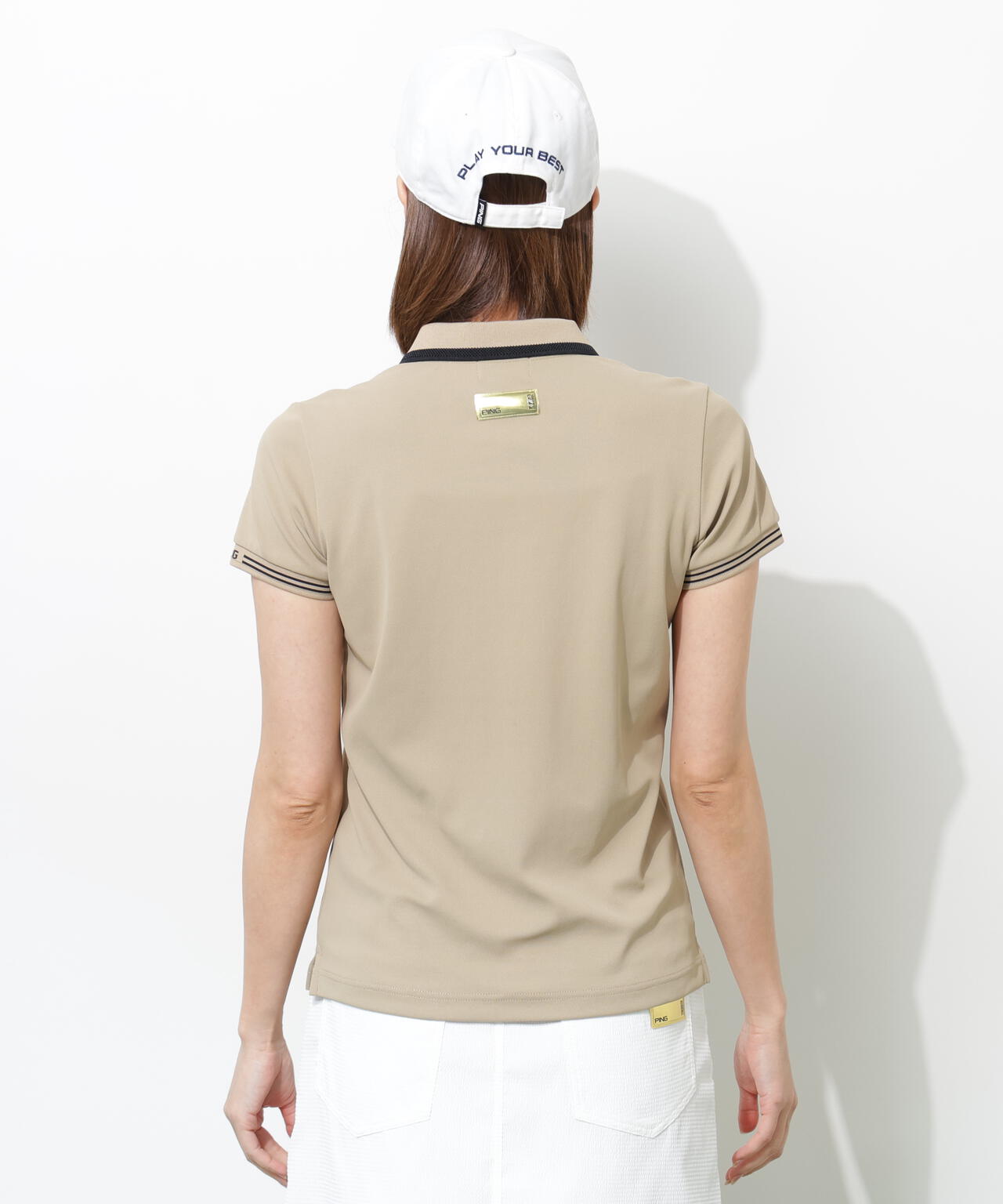 【PING APPAREL】スーパーシェルター06半袖ポロシャツ ＜GOLD＞ (LADIES)