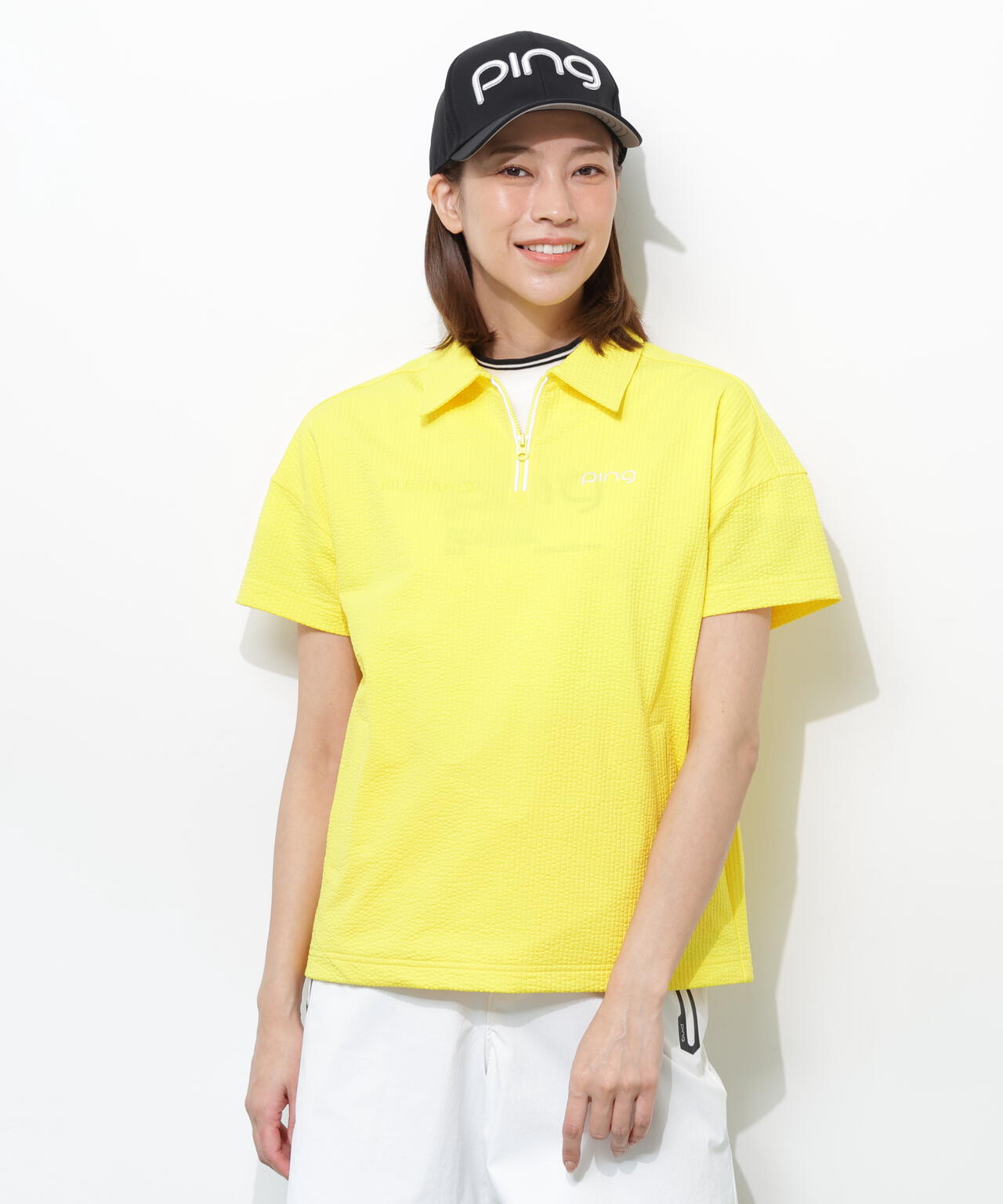 【PING APPAREL】PEサッカー半袖ポロシャツ ＜GOLD＞ (LADIES)