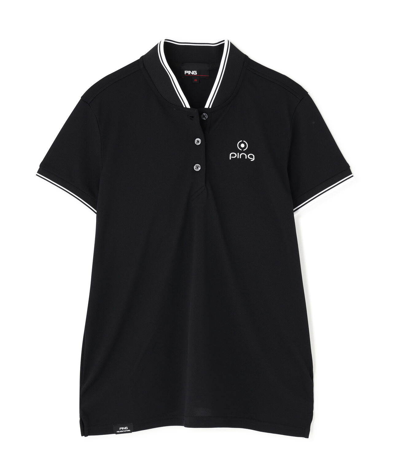 PING APPAREL】スーパーシェルター06ラインリブ半袖カノコポロシャツ