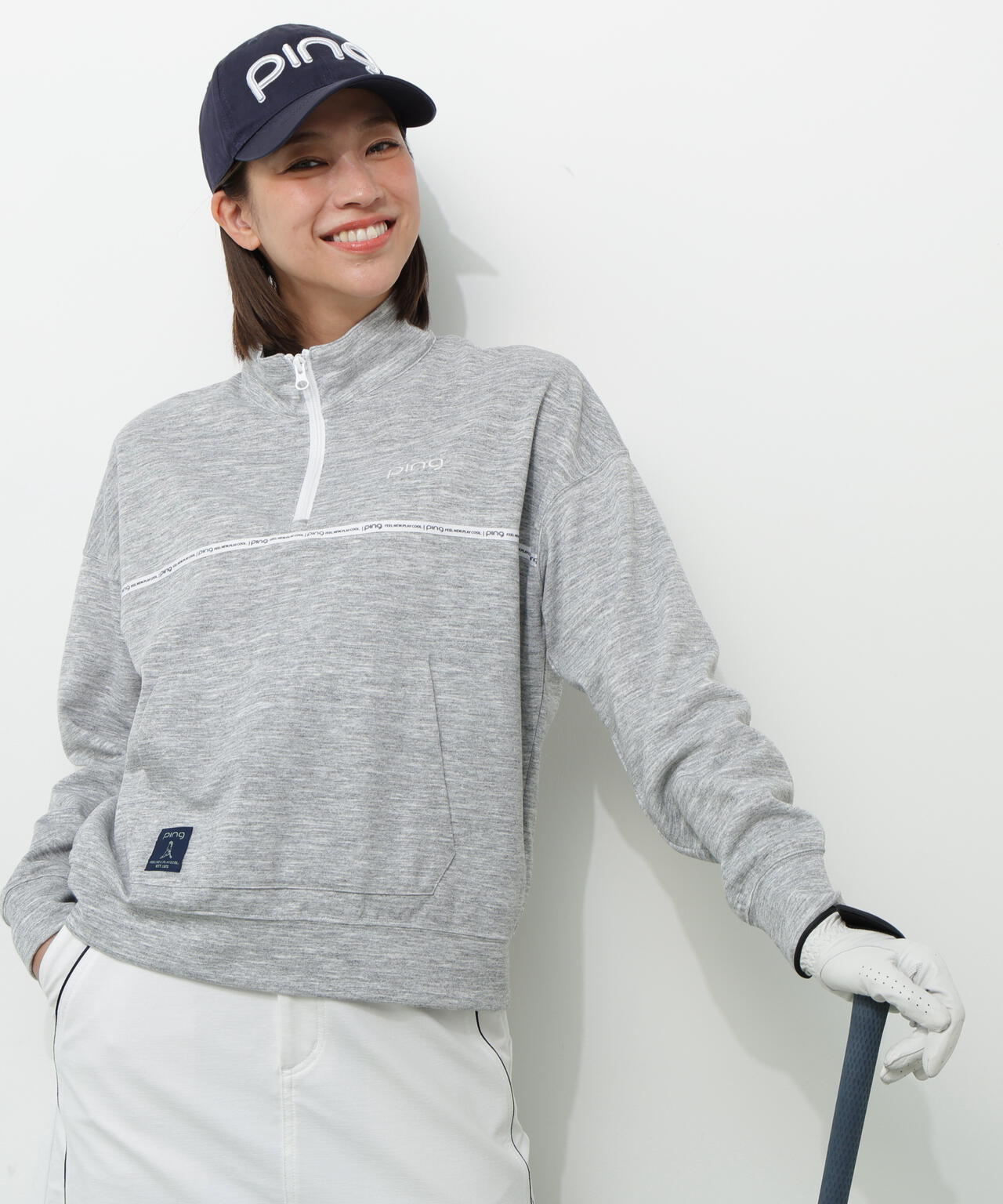PING APPAREL】全方向ストレッチダブルフェイスドライミックスアイ