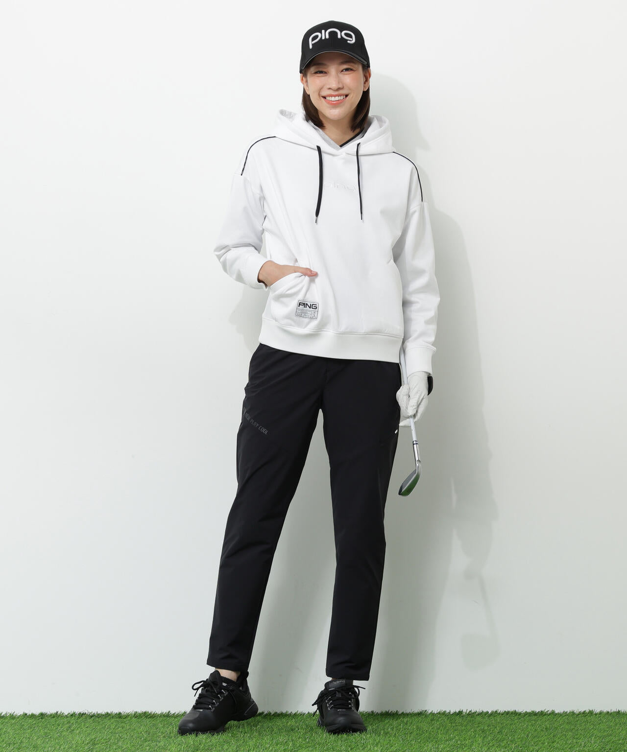 【PING APPAREL】冷感ポンチハイネックシャツ ＜GOLD＞ (LADIES)