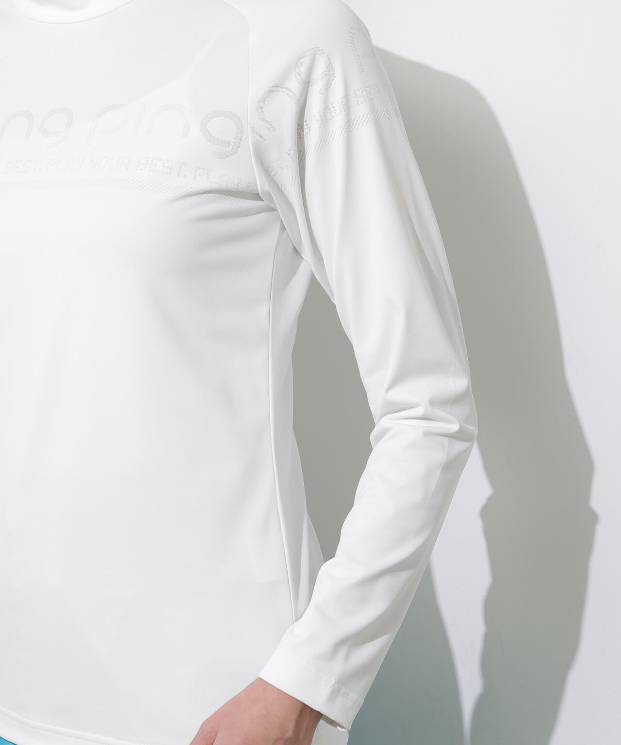 PING APPAREL】ロゴジャカード長袖ハイネックシャツ ＜PERFORMANCE