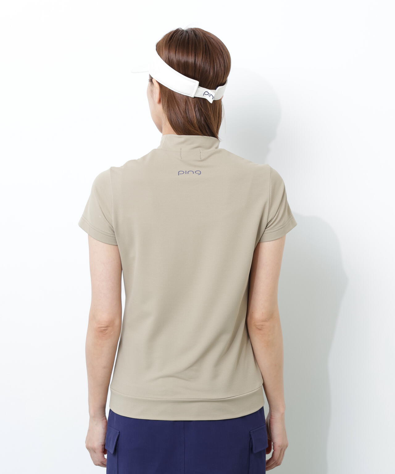 【PING APPAREL】SNAPTEXカノコインレーMr.PINGプリント半袖ハイネックカットソー ＜NATIVE＞ (LADIES)