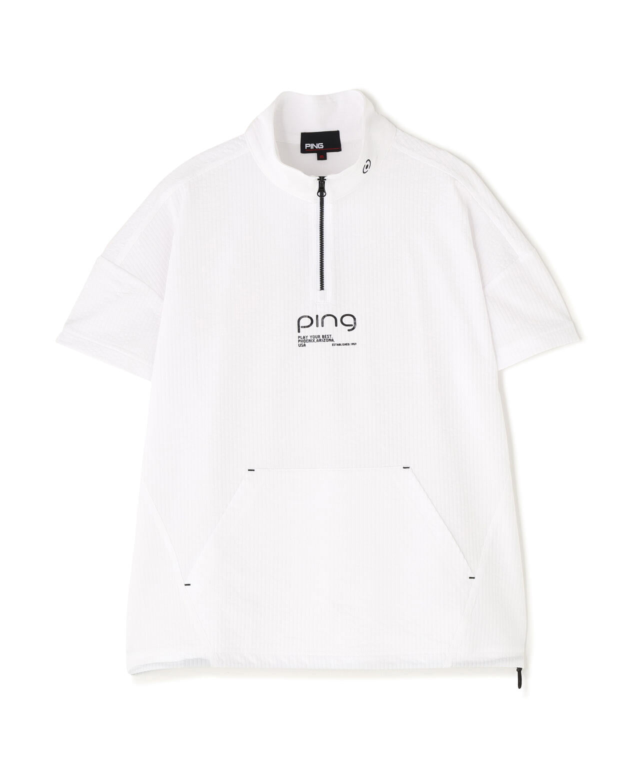 【PING APPAREL】PEサッカー半袖ハーフジップシャツ ＜PERFORMANCE＞ (LADIES)