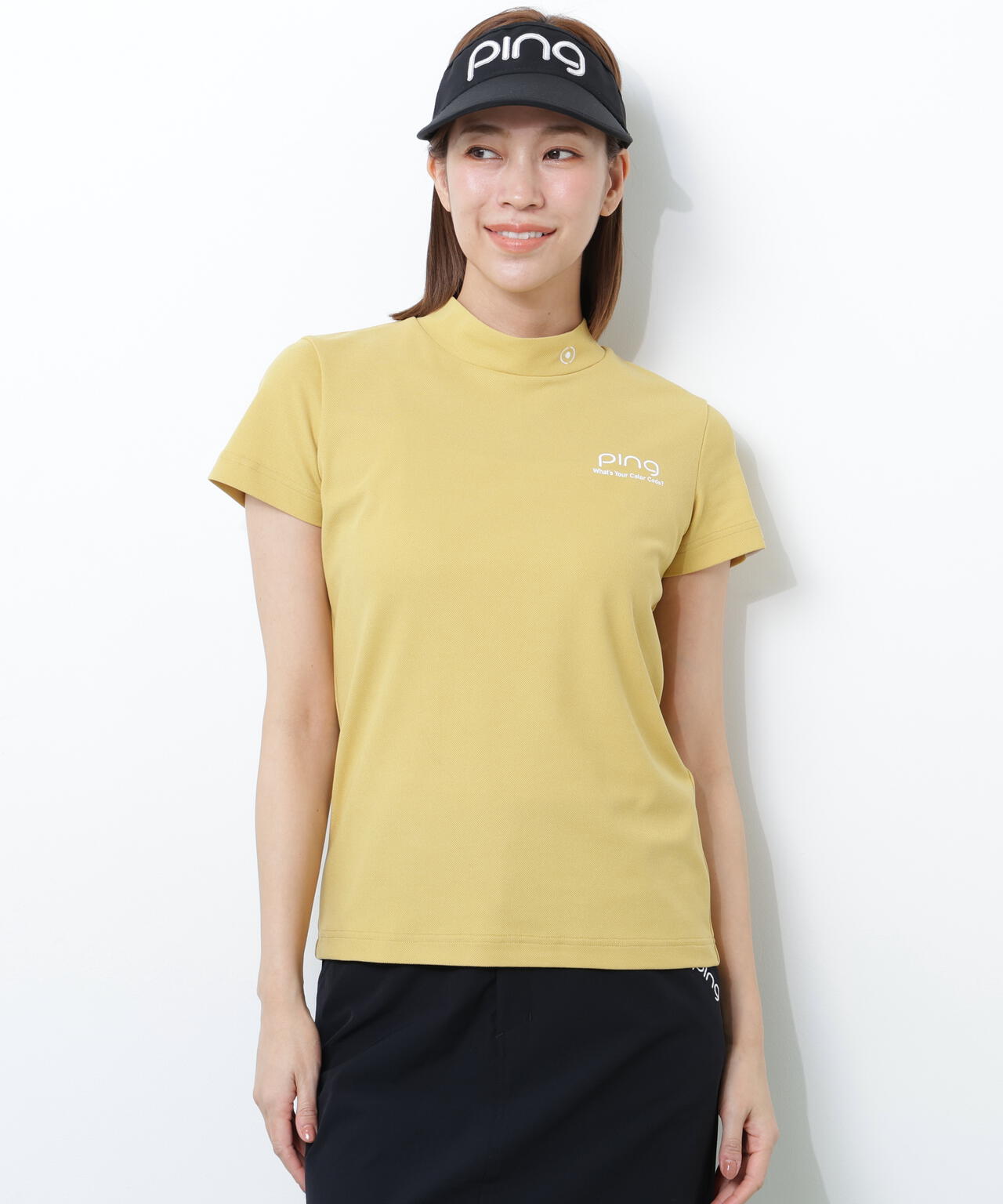 【PING APPAREL】【10カラーシリーズ】PEカノコ半袖ハイネックシャツ ＜NATIVE＞ (LADIES)