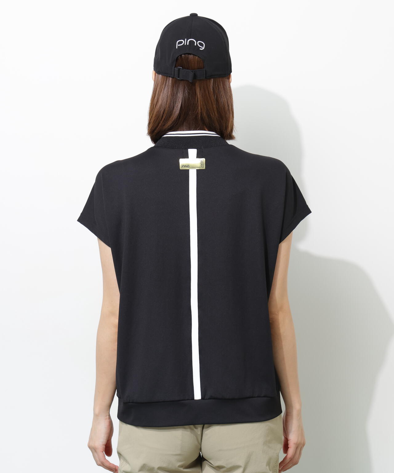PING APPAREL】テラカノコ半袖ハイネックシャツ ＜GOLD＞ (LADIES