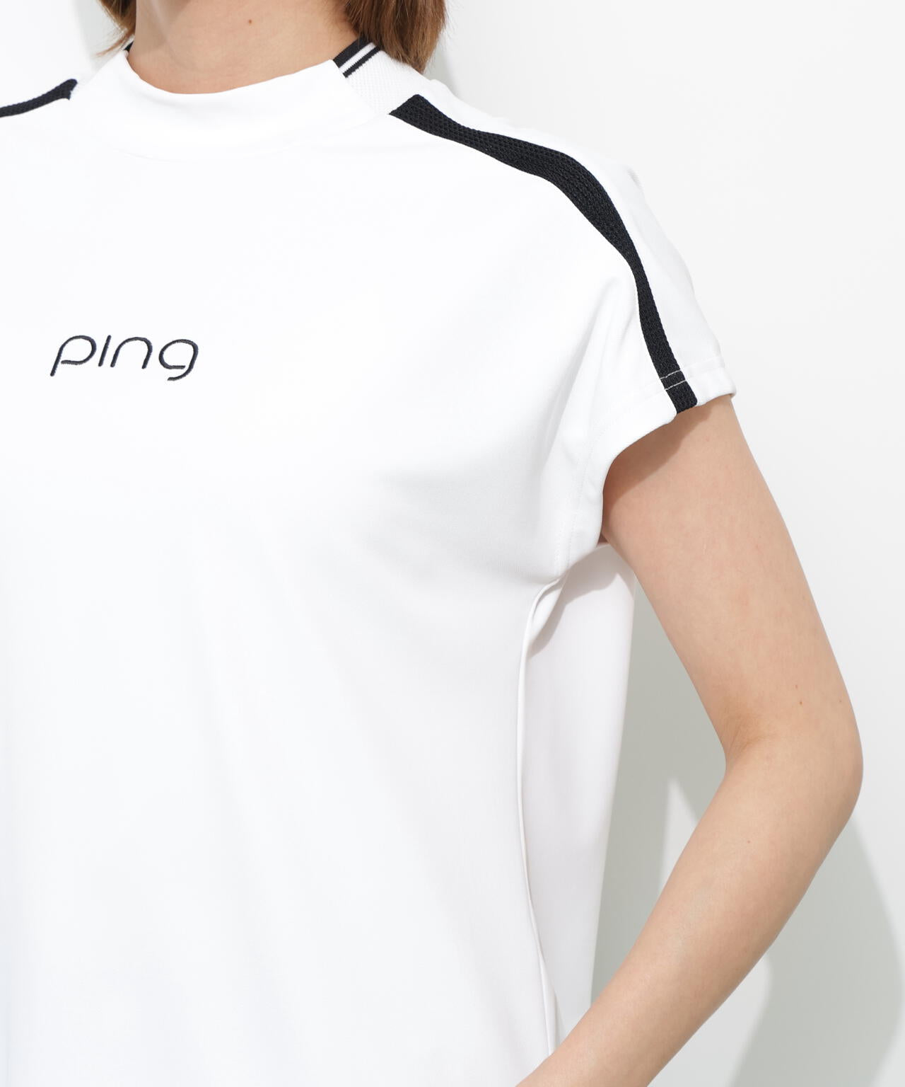 PING APPAREL】テラカノコ半袖ハイネックシャツ ＜GOLD＞ (LADIES