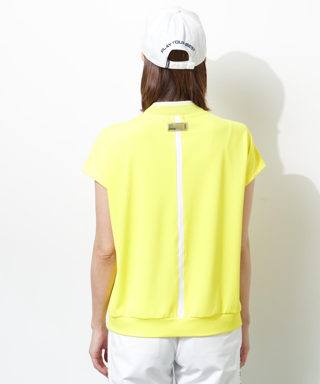 【PING APPAREL】テラカノコ半袖ハイネックシャツ ＜GOLD＞ (LADIES)