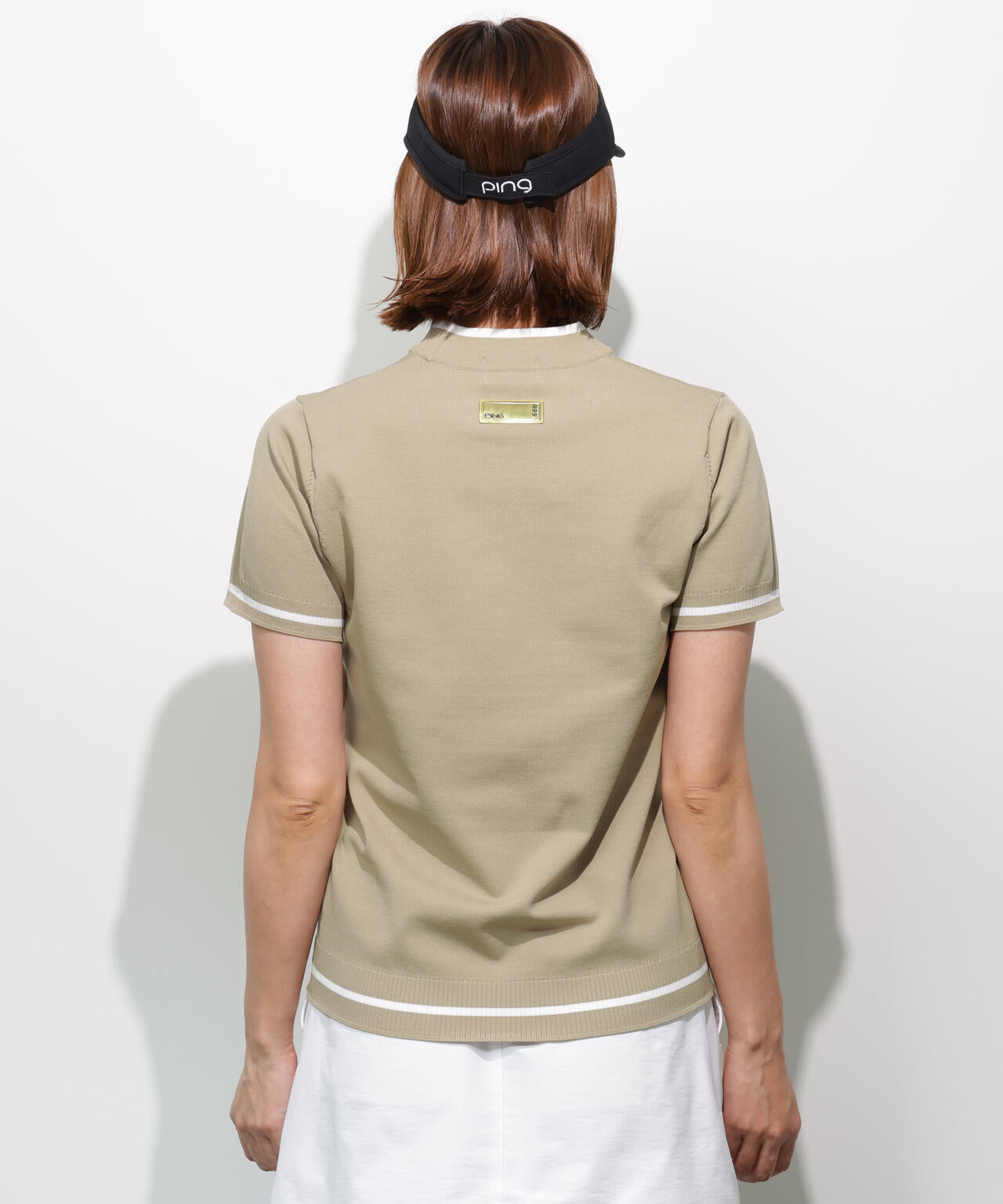 PING APPAREL】Mr.PINGジャカード半袖ハイネックニット ＜GOLD
