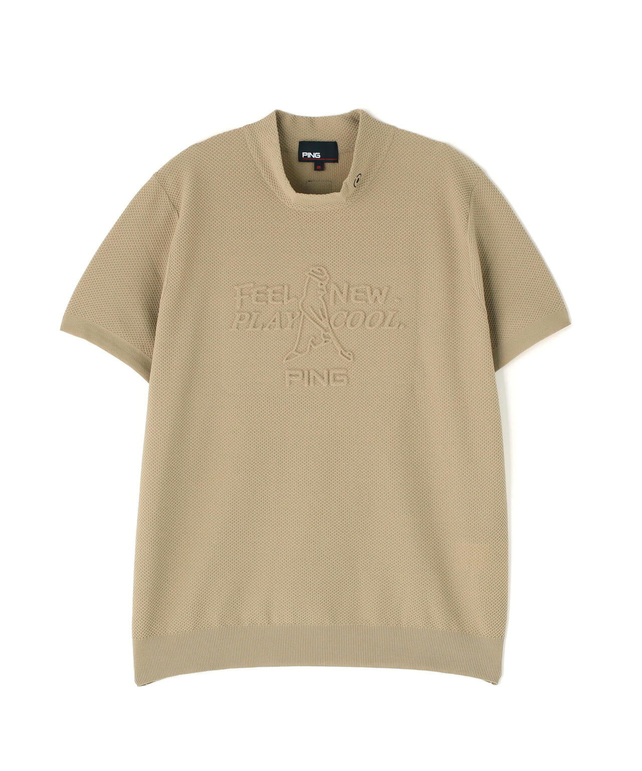 PING APPAREL】Mr.PINGエンボス半袖ハイネックニット ＜NATIVE
