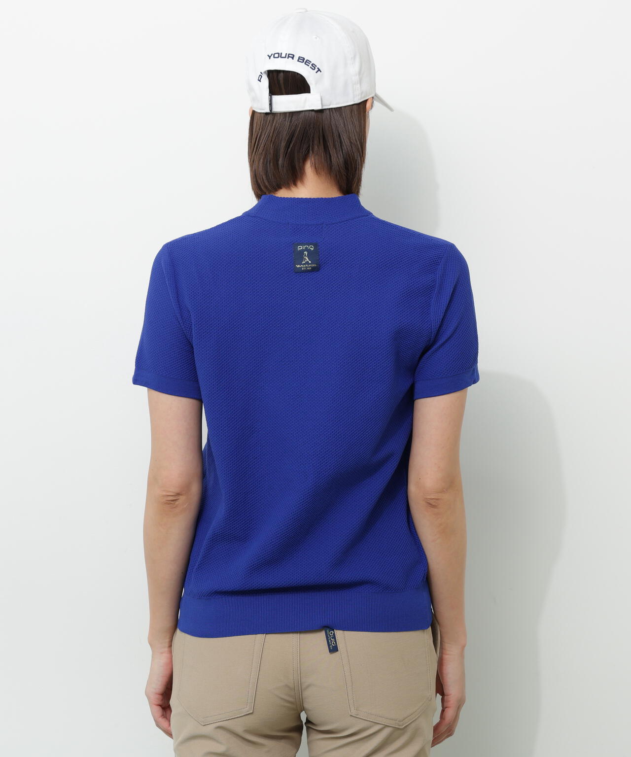 【PING APPAREL】Mr.PINGエンボス半袖ハイネックニット ＜NATIVE＞ (LADIES)