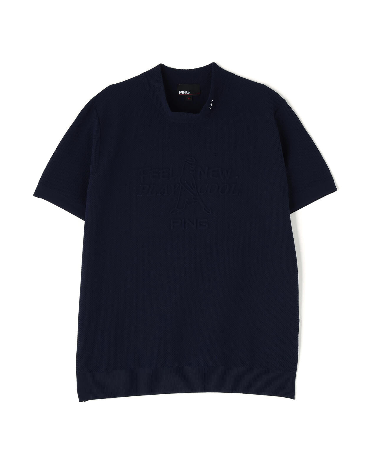 PING APPAREL】Mr.PINGエンボス半袖ハイネックニット ＜NATIVE
