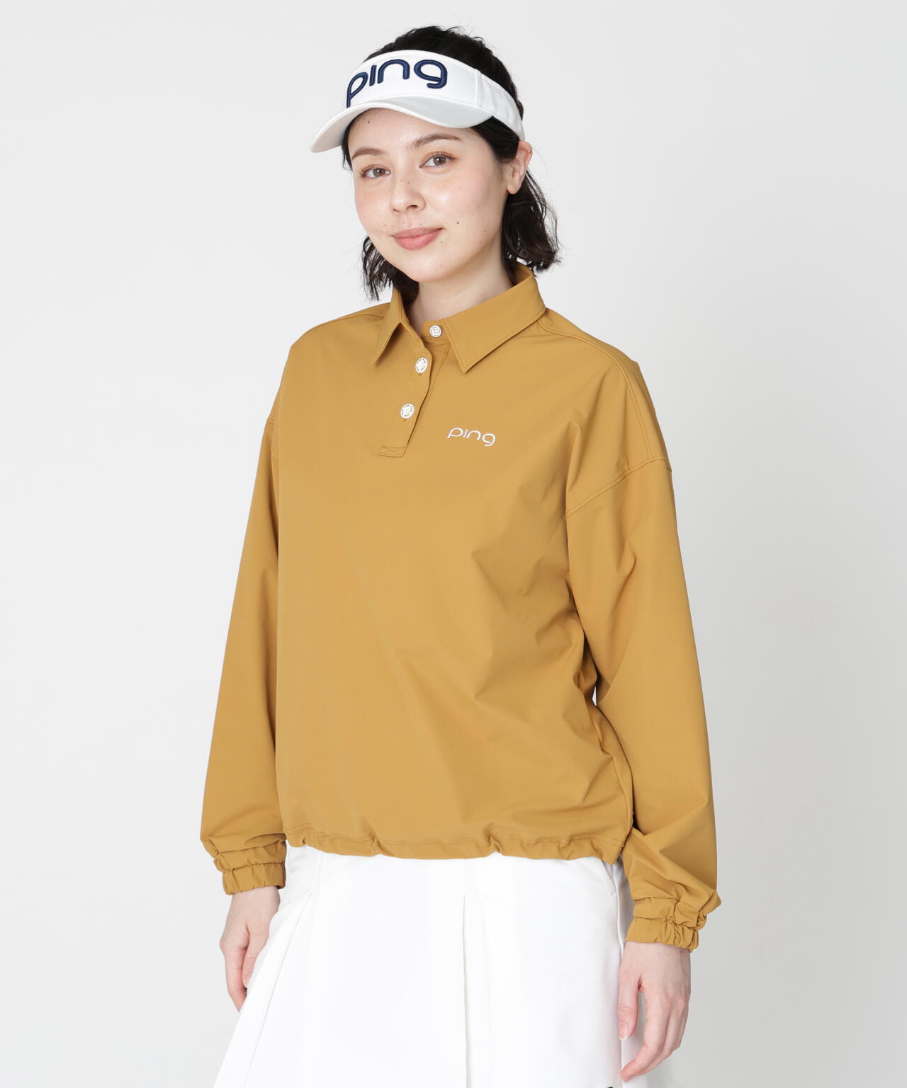 【PING APPAREL】ストレッチ布帛オーバーシャツ (LADIES)