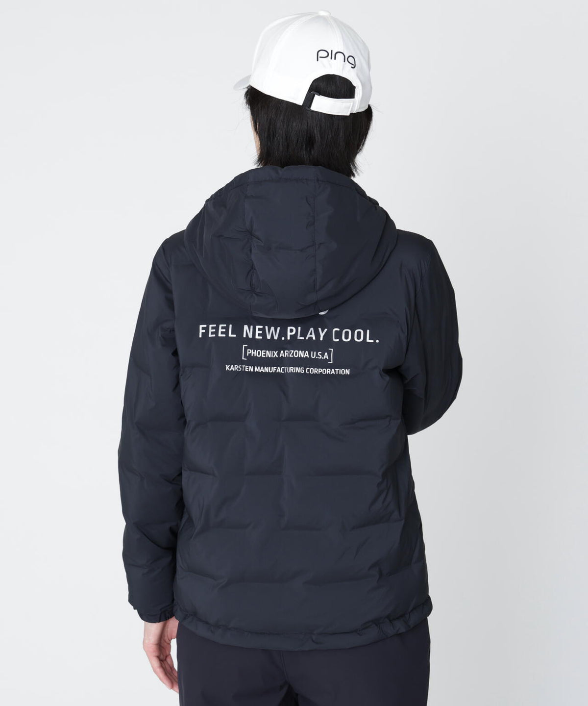 [PING APPAREL] [撥水・保温] サーモライトエコメイド二重織中綿フーディブルゾン (LADIES)