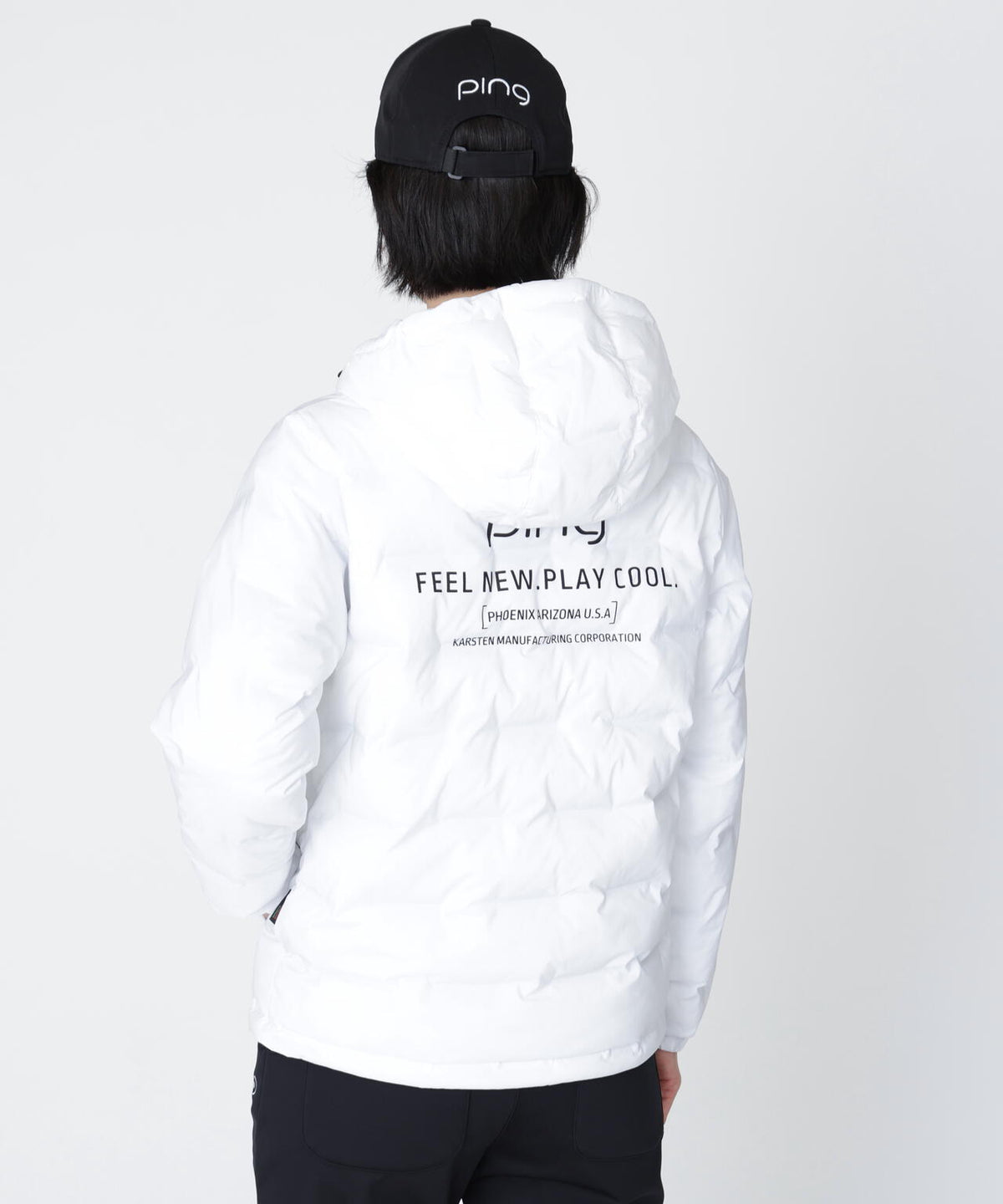 [PING APPAREL] [撥水・保温] サーモライトエコメイド二重織中綿フーディブルゾン (LADIES)
